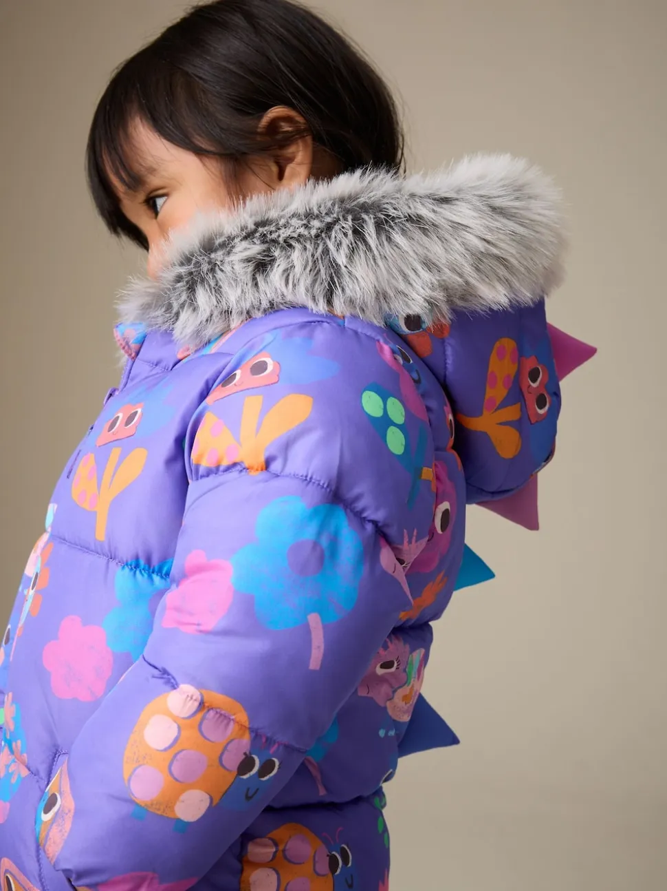 personnage Violet - Combinaison de neige Résistant à la douche Faux Fur Trim (3mths-7yrs)