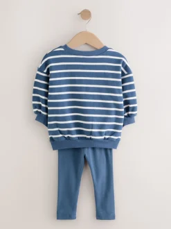 Personnages à rayures bleu marine - Ensemble Sweatshirt et Leggings (3mths-7yrs)
