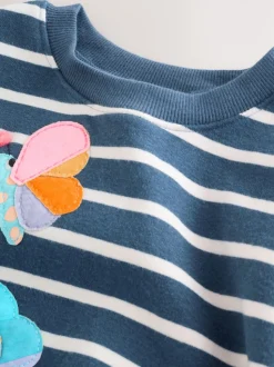 Personnages à rayures bleu marine - Ensemble Sweatshirt et Leggings (3mths-7yrs)