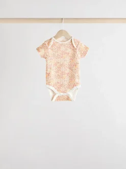 petit motif abricot - Lot de 5 bodies bébé à manches courtes