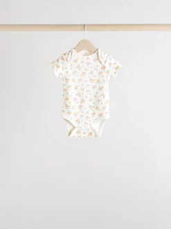 petit motif abricot - Lot de 5 bodies bébé à manches courtes