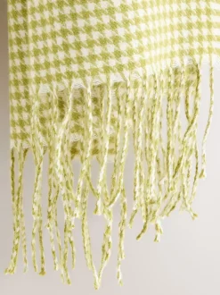 Pied-de-poule Vert citron vert - Écharpe épaisse