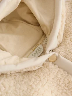 Pierre - Baker by Ted Baker veste zippée en polaire en peau de mouton à capuche