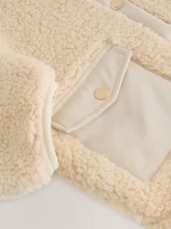 Pierre - Baker by Ted Baker veste zippée en polaire en peau de mouton à capuche