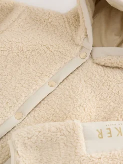 Pierre - Baker by Ted Baker veste zippée en polaire en peau de mouton à capuche