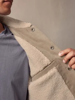 Pierre - Veste camionneur en imitation daim avec doublure en imitation peau de mouton