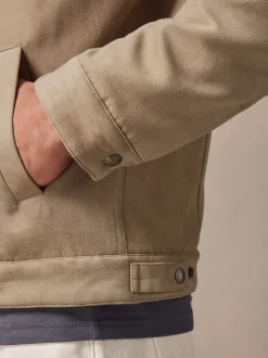 Pierre - Veste camionneur en imitation daim avec doublure en imitation peau de mouton