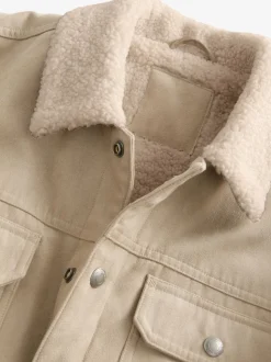 Pierre - Veste camionneur en imitation daim avec doublure en imitation peau de mouton