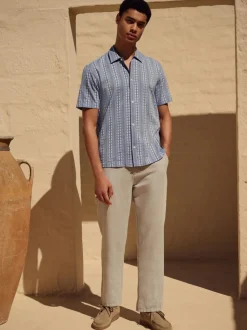 Pierre légère - Pantalon chino en sergé de coton et lin