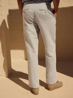 Pierre légère - Pantalon chino en sergé de coton et lin