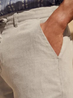 Pierre légère - Pantalon chino en sergé de coton et lin