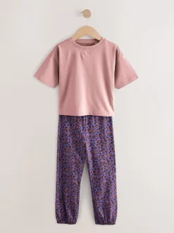 Plum/Marron - Lot de 3 pyjamas de jogging à imprimé animal (3-16ans)