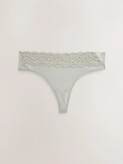 Pois imprimés - Culotte en coton et dentelle 7 Pack