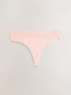 Pois imprimés - Culotte en coton et dentelle 7 Pack