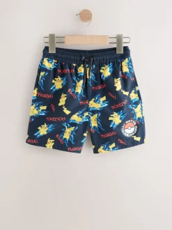 Pokémon bleu marine - Shorts de bain (3-16yrs)