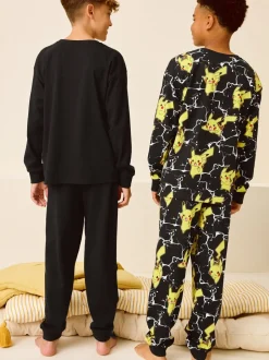 Pokémon Jaune/Noir - Lot de 2 pyjamas à manches longues (4-16ans)