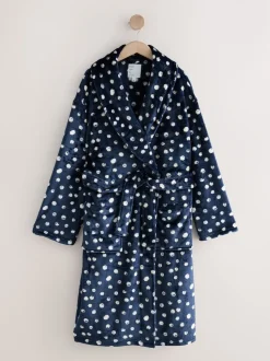 Polaire bleu marine - Peignoir ultra-doux