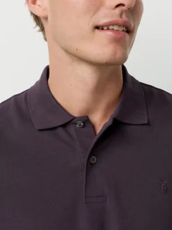 Pourpre foncé - Ajustement régulier - Polo Manches courtes Pique