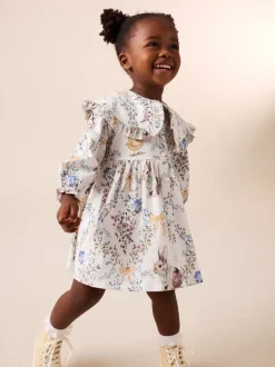 Pâques crème - Robe à col (3mois-7ans)
