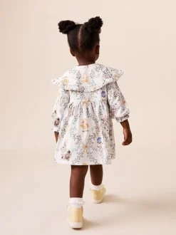 Pâques crème - Robe à col (3mois-7ans)