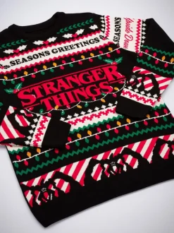 Pull de Noël Vanilla Underground Stranger Things noir unisexe