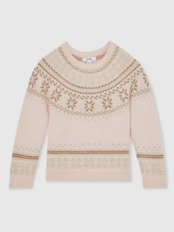 Pull Reiss Farah en mélange de laine et Coton à Motif Fair Isle