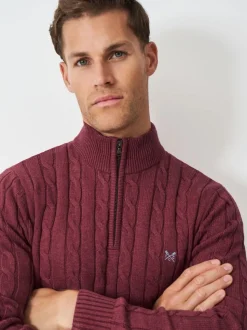 Pull semi-zippé en câble Crew Clothing Oarsman