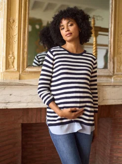 Pulls et chemises de Grossesse et d'Allaitement Seraphine en Coton Blend
