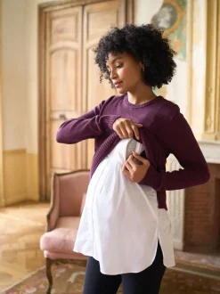 Pulls et Chemises Seraphine en Coton Blend Grossesse et Allaitement