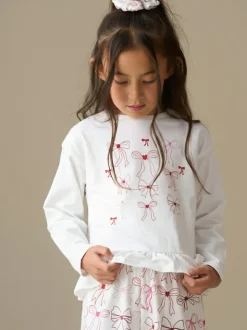 Pyjama Angel & Rocket Betty à volants imprimé nœud