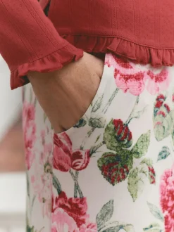 Pyjama Laura Ashley à manches longues en jersey pointelle