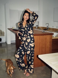 Pyjama Never Fully Dressed Charm en satin boutonné