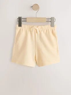 Rayé pastel Jaune et pastel sauge Vert - Lot de 3 shorts texturés (3mois à7ans)