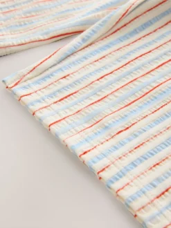 Rayé rouge et bleu écru - Pantalon large (3 mois-7 ans)