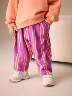 Rayure orange violet - Pantalon jambe Barrel (3mois-7ans)