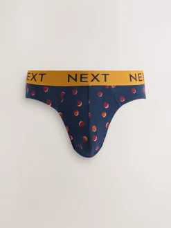 Rayures à pois bordeaux bleu marine - Lot de 5 - Slips riches en coton