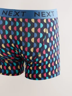 Rayures à pois pop bleu marine - Lot de 10 - Boxers avec ouverture sur le devant