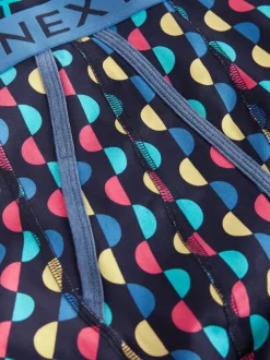 Rayures à pois pop bleu marine - Lot de 10 - Boxers avec ouverture sur le devant