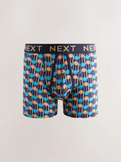 Rayures à pois pop bleu marine - Lot de 10 - Boxers avec ouverture sur le devant