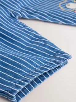 Rayures Character brillantes - Ensemble salopette et body en jean bébé (0 mois-2 ans)