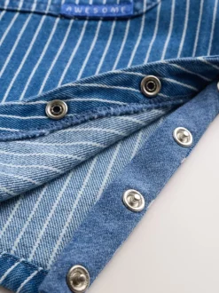 Rayures Character brillantes - Ensemble salopette et body en jean bébé (0 mois-2 ans)