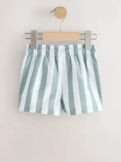 Rayures vertes et blanches - Short de bain imprimé (3mths-7yrs)