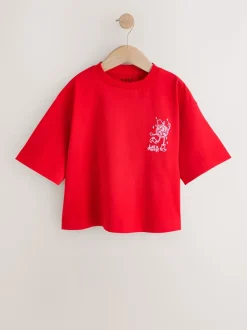 Red Party - T-shirt oversize imprimé graphique (3-16ans)