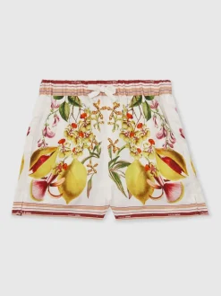 Reiss Sammie Reiss | Short NYBG en satin à imprimé floral