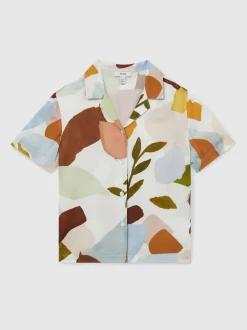 Reiss Tommi Chemises à col cubain imprimé