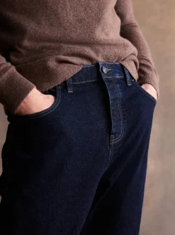Rinçage indigo foncé - Bootcut - délavé vintage Denim Jeans