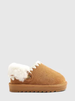 River Island chaussons Whipstch en fourrure