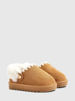 River Island chaussons Whipstch en fourrure