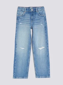 River Island Jean droit déchiré
