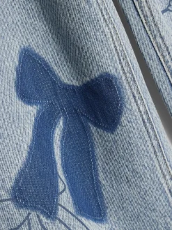 River Island Jean Jambe large en patchwork avec nœud